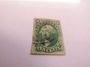 US Stamp Sc.#14 10c Washington 1855 Used w/R.Doporto Certificate,4 Large Margins