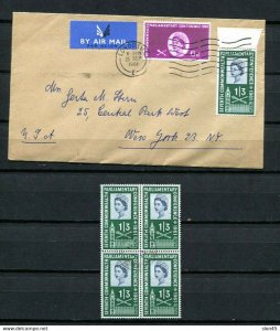 Great Britain  1961 Cover FDC Block of 4 stamps Seventh Commonwealth Parliamenta