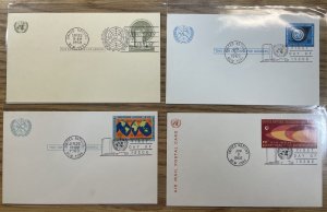 United Nations Postal Cards FDCs #UX2,UX3,UX4,UXC1,UXC3,UXC4,UXC5,UXC6 [PC23]