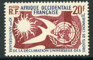 French Colony 1958 French West Africa Human Rights Scott # 86 MNH H322 ⭐⭐