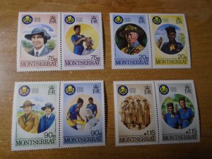 Montserrat  #  592-95  MNH  Scouting