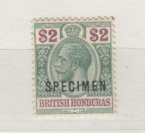 British Honduras KGV 1913/21 $2 Specimen O/P MH J7370