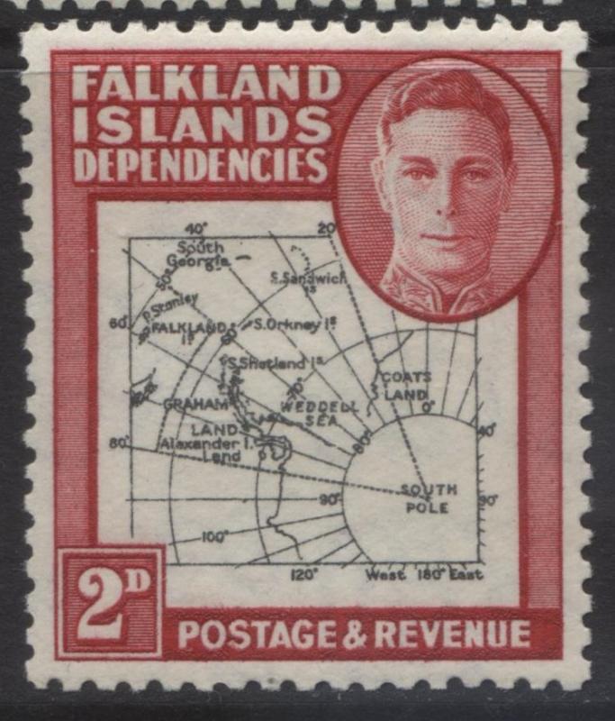 Falkland Is Dep.- Scott 1L3 - Maps - 1946 - MVLH - Single 2d Stamp