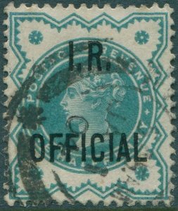 Great Britain official 1887 SGO17 ½d blue-green QV I.R. OFFICIAL ovpt FU