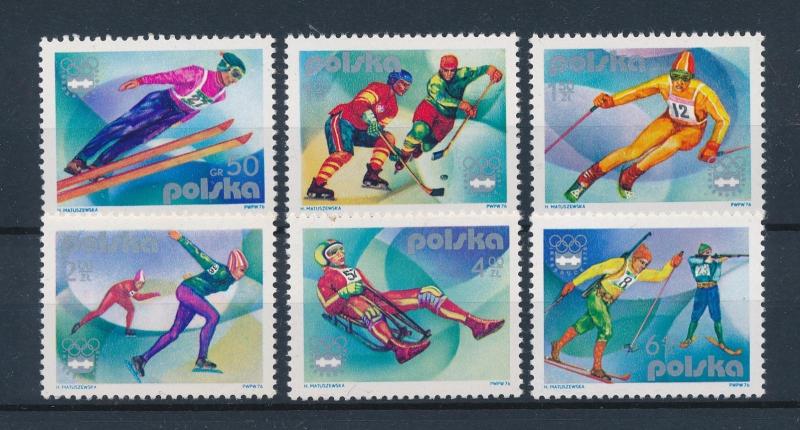 [50164] Poland 1976 Olympic Winter Games Innsbruck Icehockey Skiing Luge MNH