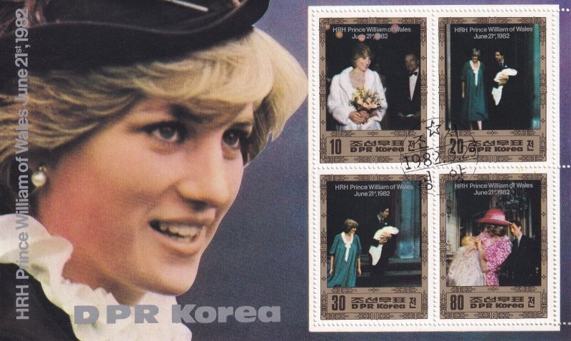 SA Korea 1982 Birth of Prince William of Wales used Souvenir sheet