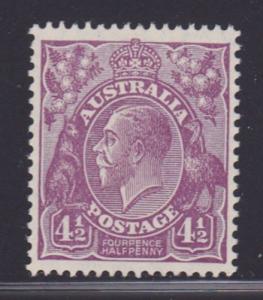 Australia Scott # 74a VF-OG lightly hinged nice color cv $ 85 ! see pic !