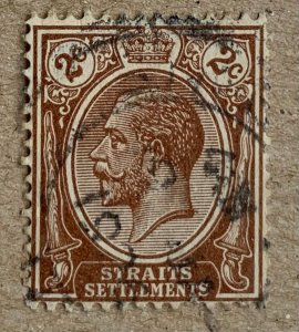 Straits Settlements 1925 KGV 2c brown, used. Scott 181, CV $4.75. SG 220