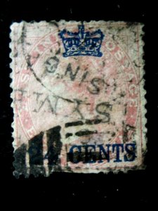 STRAITS SETTLEMENTS - SCOTT# 8 - USED - CAT VAL $110.00