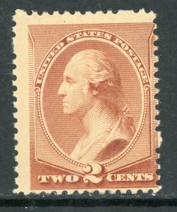 USA 1883 Washington 2¢ Light Orange Brown Scott # 210v MNH Q135 