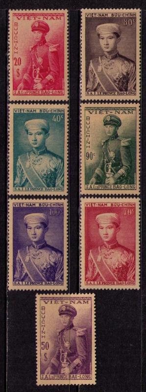 Viet Nam Sc# 20 - 26 MNH FVF Set7 Brown Gum Prince Bao Long