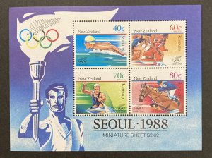 New Zealand 1988 #b133a S/S,1988 Olympics, MNH.