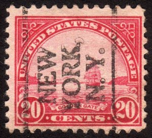 1923, US 20c, Golden Gate, Used, Sc 567