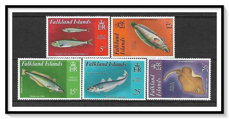 Falkland Islands #334-338 Fish Complete Set MNH