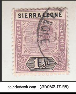 SIERRA LEONE - 1896-97 1.5p QV lilac & black - SCOTT#36 - 1V - USED