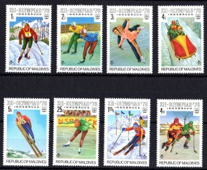 Maldives Islands 1976 Sc#613/620 INNSBRUCK OLYMPICS Set (8) MNH