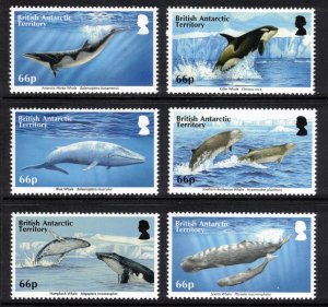 BRITISH ANTARCTIC 2015 Whales; Scott 501-06, SG 663-68; MNH