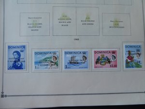 Dominica 1937-1972 Mint Stamp Collection on Scott International Alb Pgs