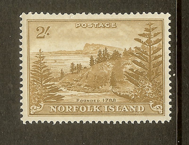 Norfolk Island, Scott #12, 2sh View of Ball Bay, MNH