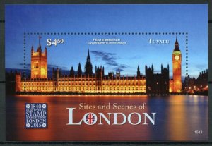 Tuvalu Stamps 2015 MNH Sites & Scenes of London Europhilex Big Ben 1v S/S