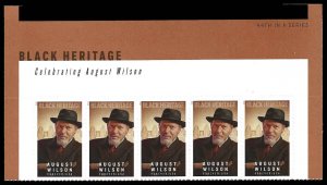 PCBstamps   USS #5555 TS $2.75(5x{55c})August Wilson, MNH, (TS-2)