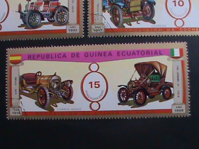 ​Guinea Equatorial Stamp:Supper Long Antique Classic Auto Mobiles -CTO Stamps