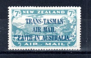 New Zealand 1934 7d new zealand Lake Scenery Air opt SG 554 MH