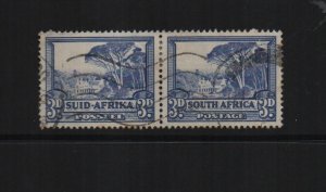 South Africa 1951 SG117a - used pair