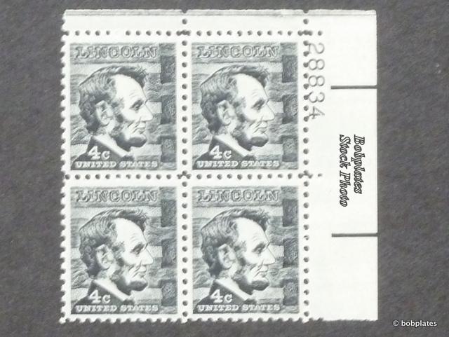 #1282 Lincoln Lower Left  Plate Block 28245 F-VF NH