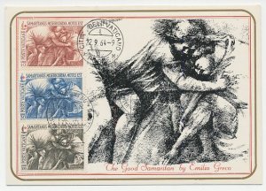 Maximum card Vatican 1964 The Good Samaritan - Emilo Greco