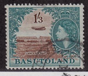 BASUTOLAND Used Scott # 53 Queen Elizabeth II & Plane at Lancers Gap (1 Stamp)-4