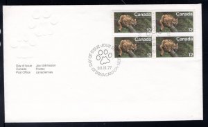 732 Scott, FDC, Canada, Endangered Wildlife - Eastern Cougar, 1977 Mar 30