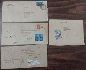 NEPAL Commercial Covers, 4 total incl. 1 registered to U.S.