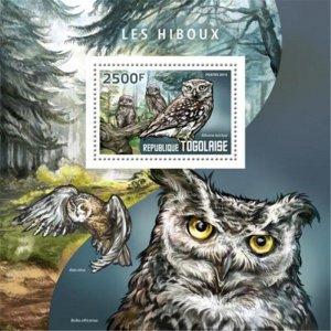 Togo - 2014 Owls on Stamps - Stamp Souvenir Sheet - 20H-1012