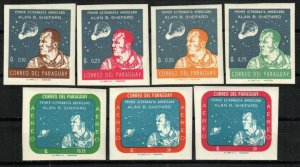 Paraguay Stamp 610-616  - Alan Shepard, first US Astronaut