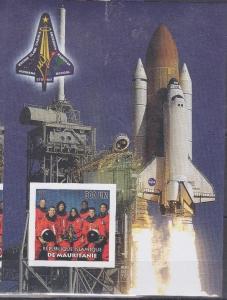 MAURITANIE SHEET IMPERF SPACE COSMONAUTS