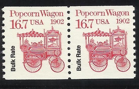 2261 16.7c Coil Pair MNH VF Centering