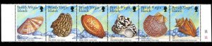 1999 BRITISH VIRGIN ISLANDS Sea Shells Strip Sc 919 a-f MNH 