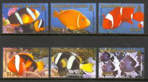 SOLOMON ISLANDS 2001 MARINE LIFE FISH Set Sc 921-926 MNH