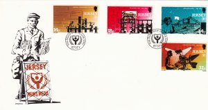 Jersey 1990 News Media set 4 on FDC