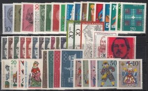 GERMANY 1970 YEAR SET MNH COMPLETE - 45 STAMPS