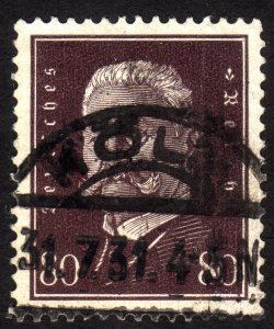 1928 Germany 80pfg, Used, Sc 383