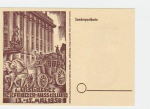 Germany Ansbach 1950 stamps exhibition   stamps card R21162 