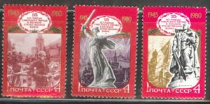 Russia Scott 4823-4825 MNH** 1980 WW2 war memorials