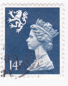 Scotland 1971-93  Machin QE II 14p Grey-blue - used