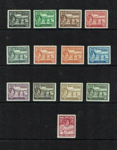 Turks & Caicos: 1938, King George VI defintive, short set to 2/-, Mint