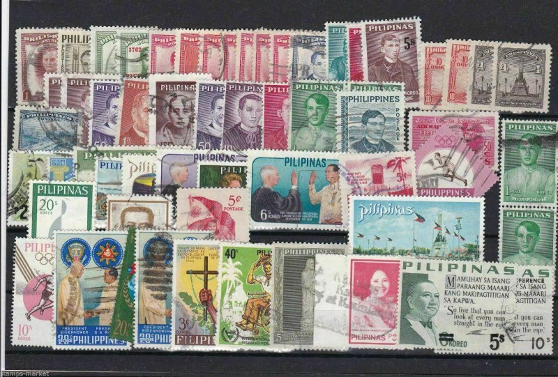 PHILIPPINES STAMPS ON LARGE STOCK SHEET , REF 1289