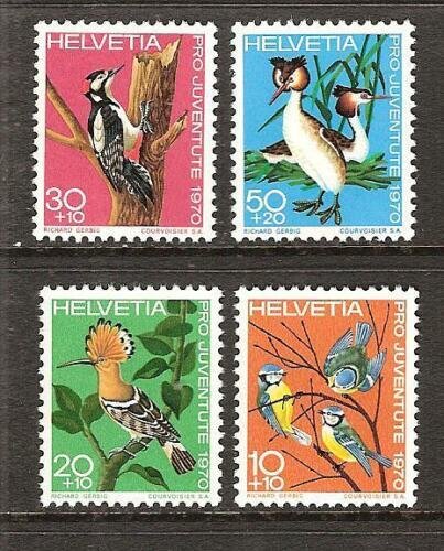 WITZERLAND Sc#B394-397 BIRDS IN NATURAL COLORS (1970) MNH