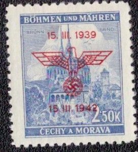 Bohemia and Moravia 61 1942 MH