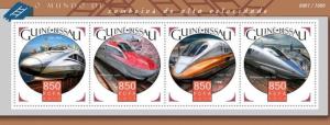 Speed Trains Züge TGV Locomotives Railways Railroads Guinea-Bissau MNH stamp set